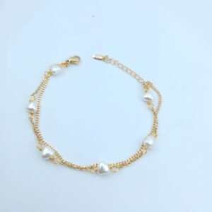 Pulsera Dorada con perlas
