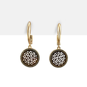 Aretes colgante con pedrería