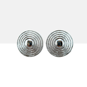 Aretes espiral plateado