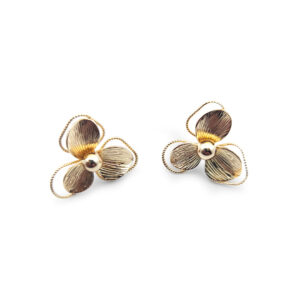 Aretes flor dorada