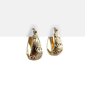Aretes aros ovalados