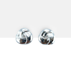 Aretes chunky plateado