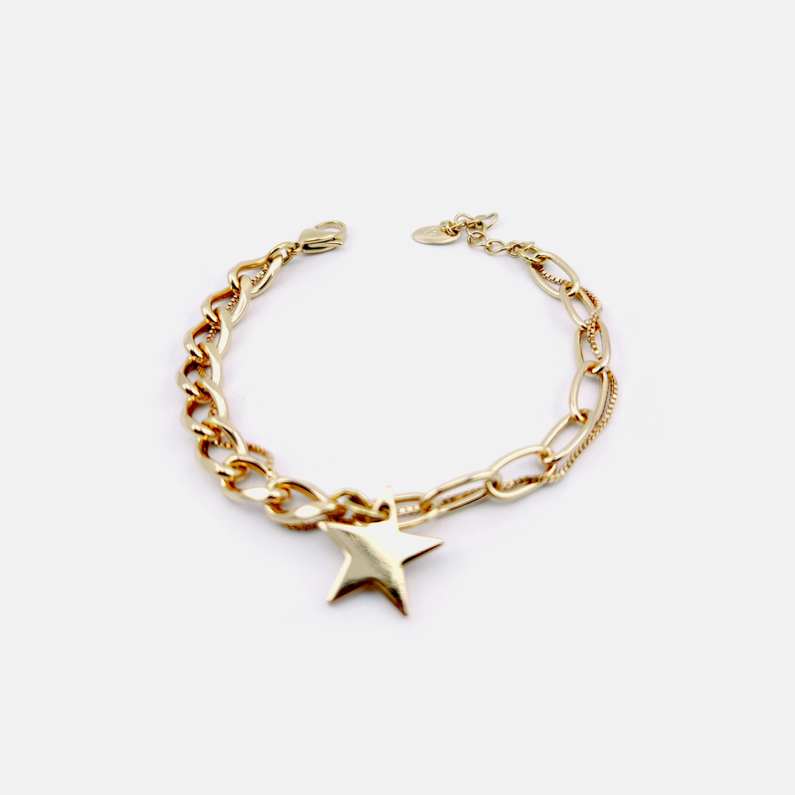 Pulsera Estrella chapada en oro de 18k