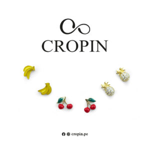 Aretes frutas cereza pack 03 unidades