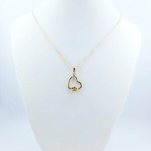 Cadena corazón dorado